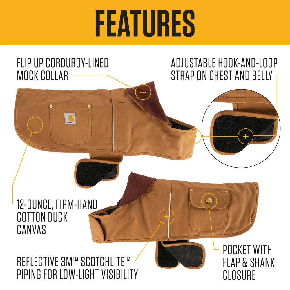 Carhartt abrigo para perro, interior aislado, mantiene al perro cálido durante salidas.