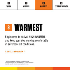 Carhartt abrigo para perro, ajuste seguro con correas.