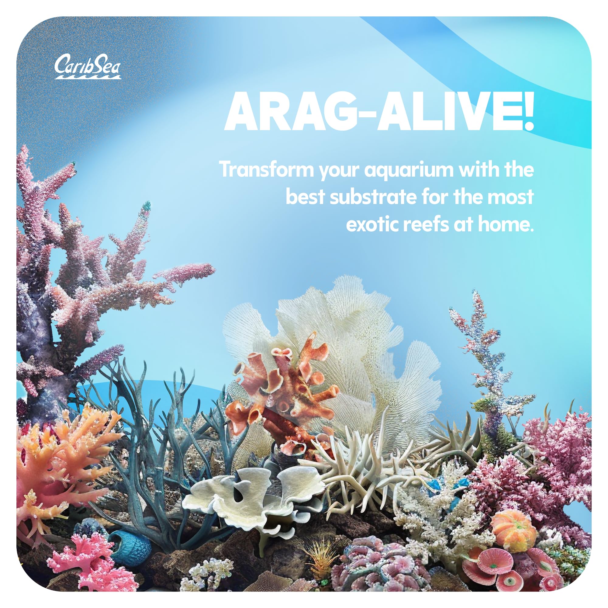 CaribSea Arag-Alive Bimini Pink Sand, grano fino, ideal para crecimiento de corales y filtración biológica.