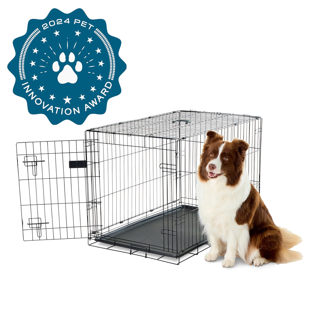 Carlson Pet Products jaula metálica con puerta única, seguridad para perros y entrenamiento