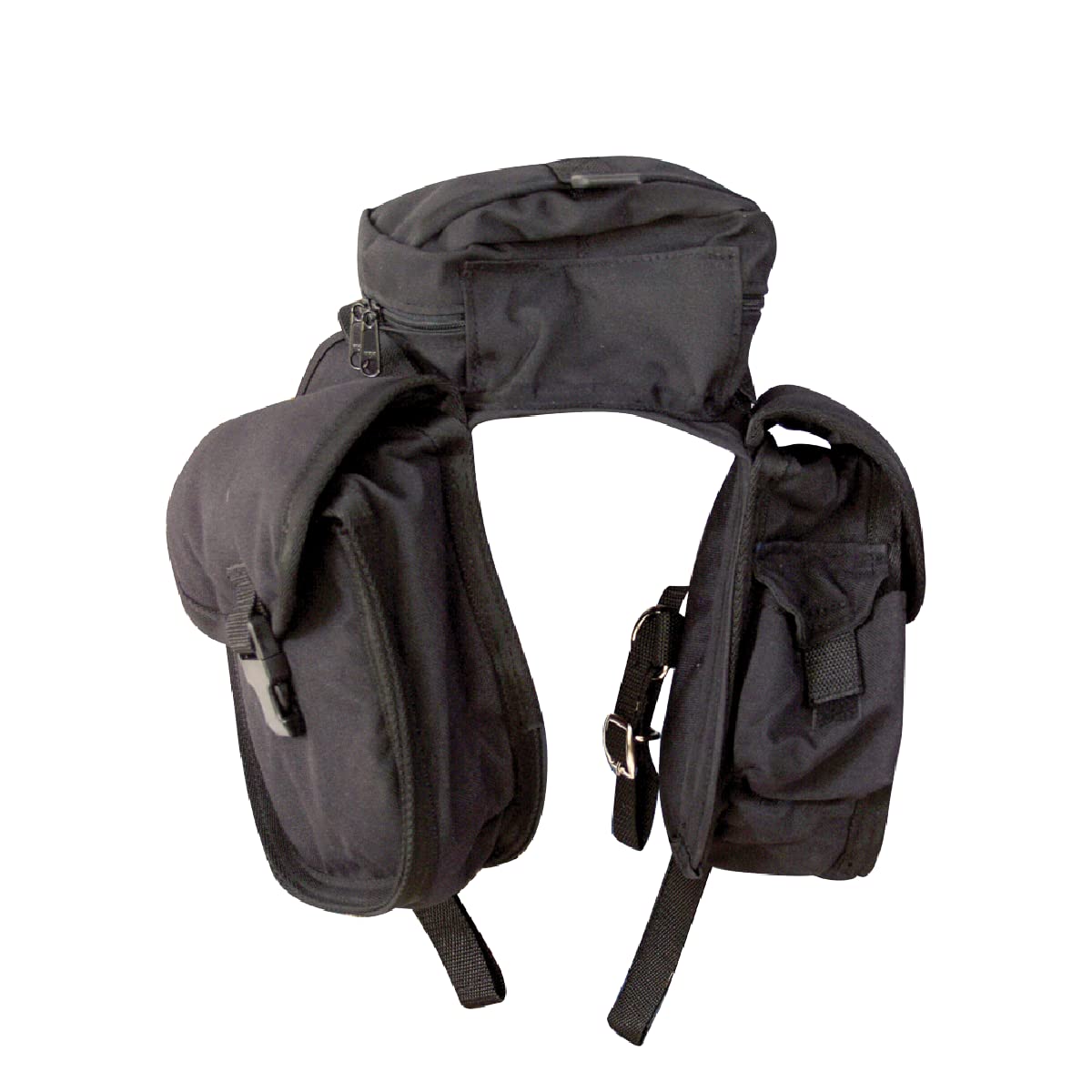 Cashel bolsa para silla inglesa en frontal, acceso rápido a accesorios.