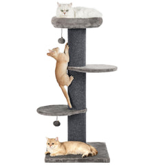 Cat Craft rascador de gato alto con base amplia para estabilidad en interiores.