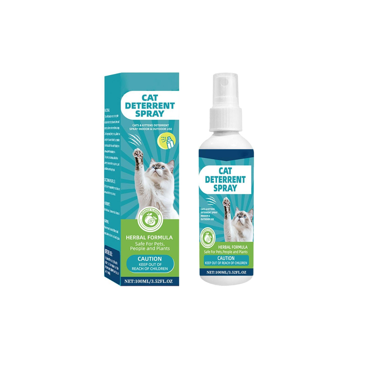 Spray disuasor para gatos en uso protege muebles con barrera sensorial segura.