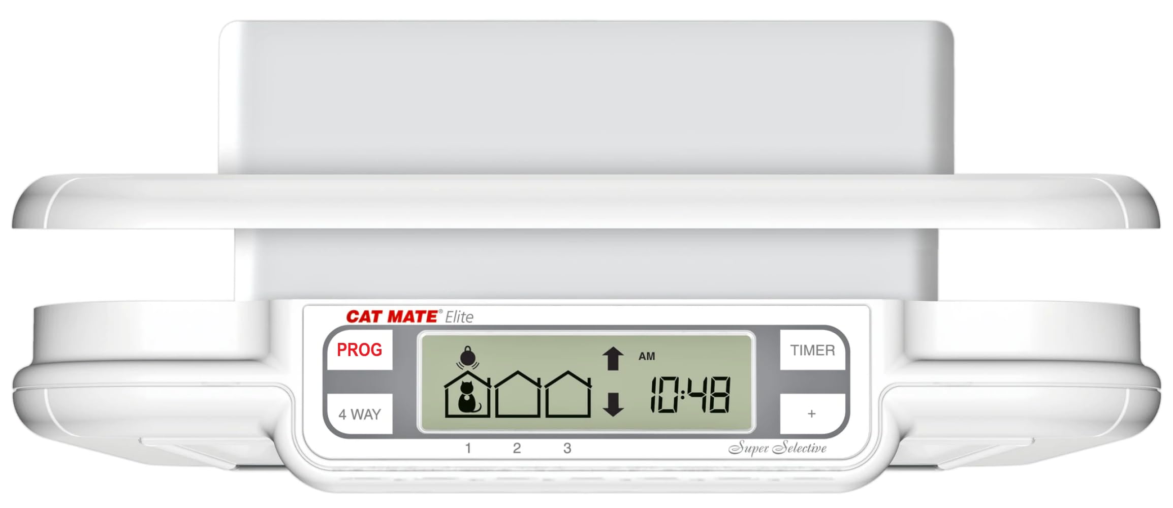 Cat Mate Elite cierre-4-vias: controla entrada y salida con cuatro modos.