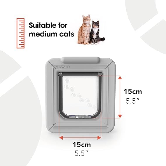 Cat Mate Elite compatibilidad-puertas: funciona en PVC, vidrio y madera.