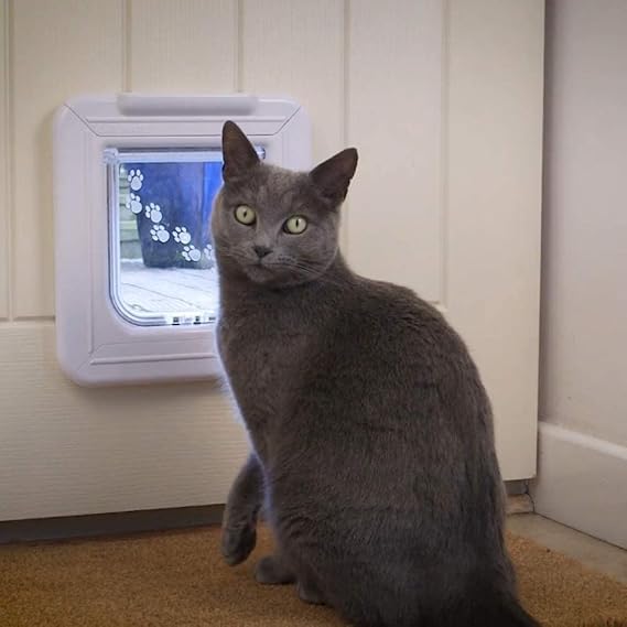 Cat Mate Elite dimensiones-externas: tamaño compacto para puertas de varios anchos.