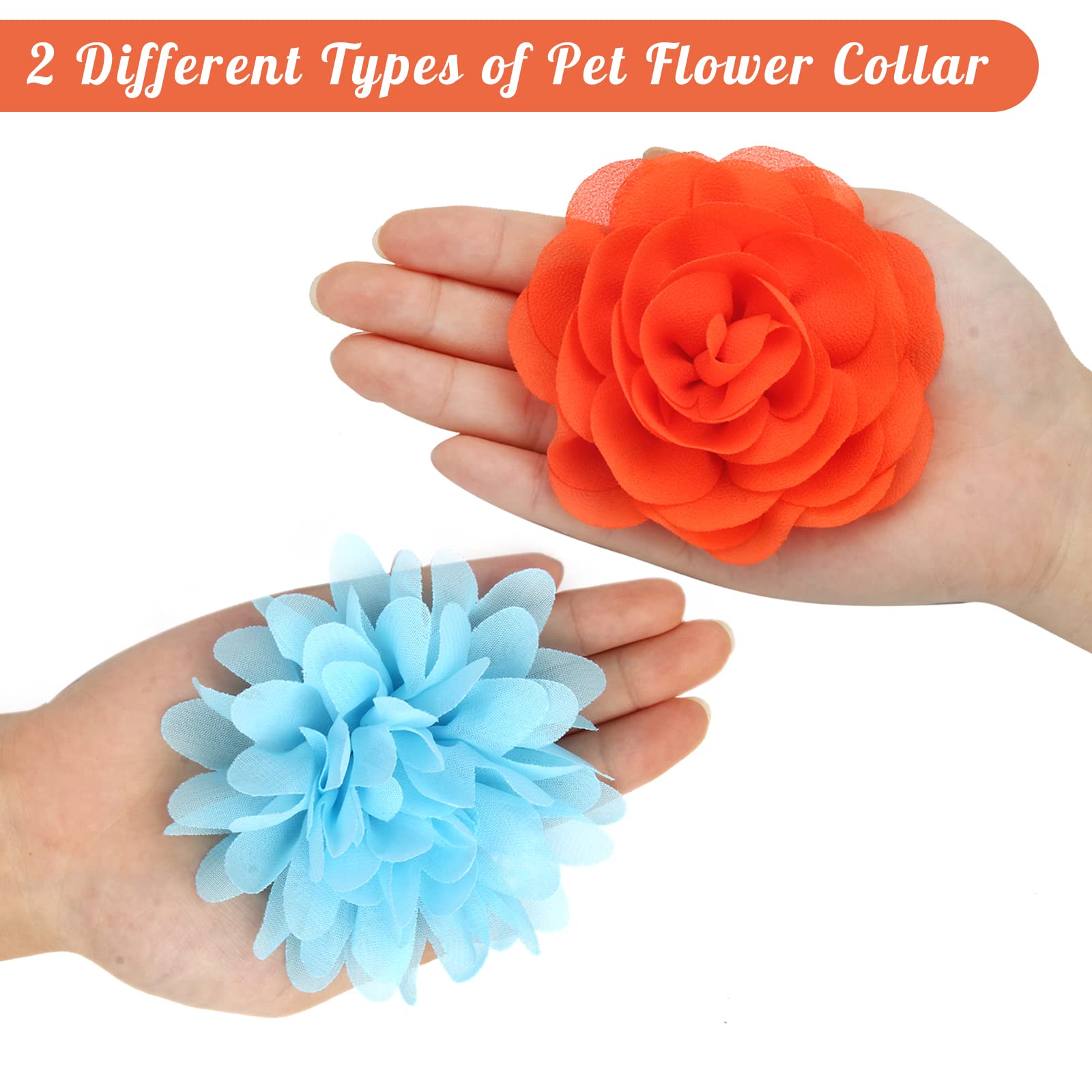 Catcan accesorio de flor para collar, fácil de colocar