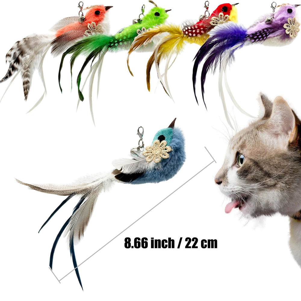 CATENEED plumas de repuesto para juguete felino, promueven juego activo y destreza.