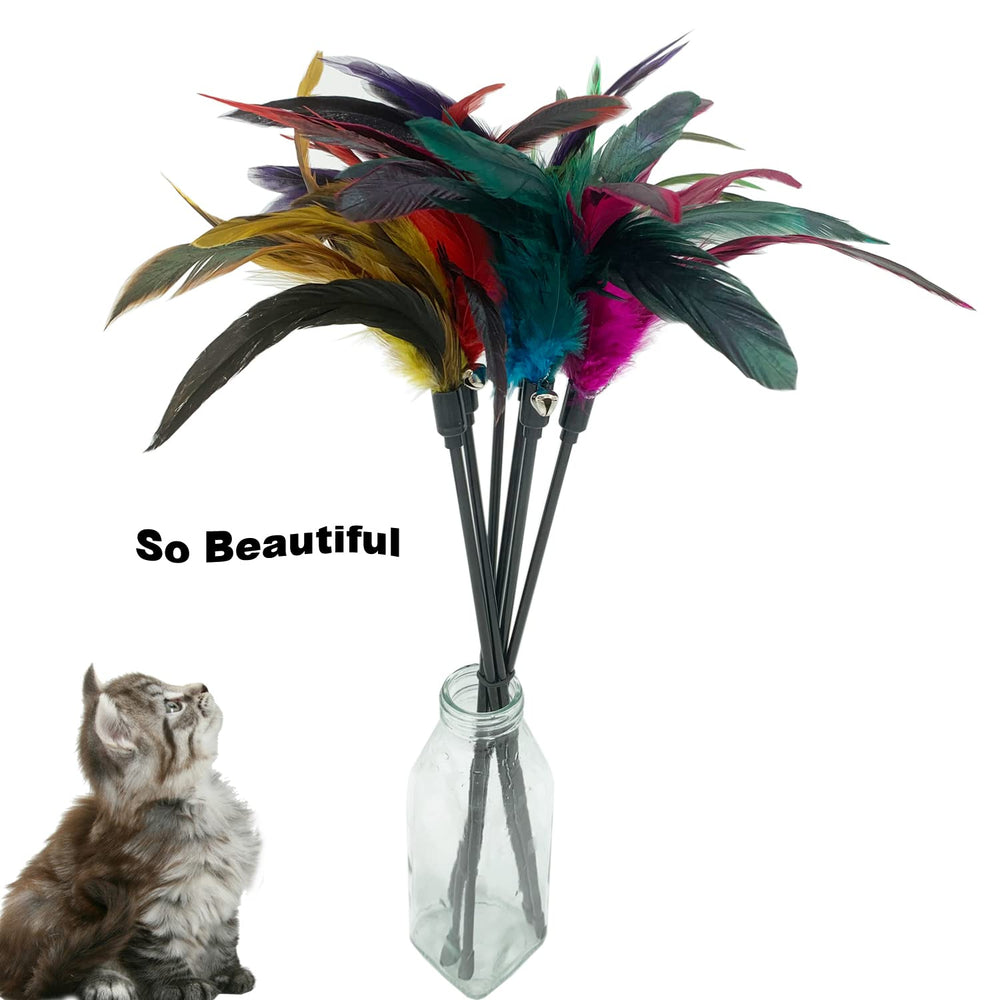 CATENESS varita de gato con campanilla para captar atención felina.