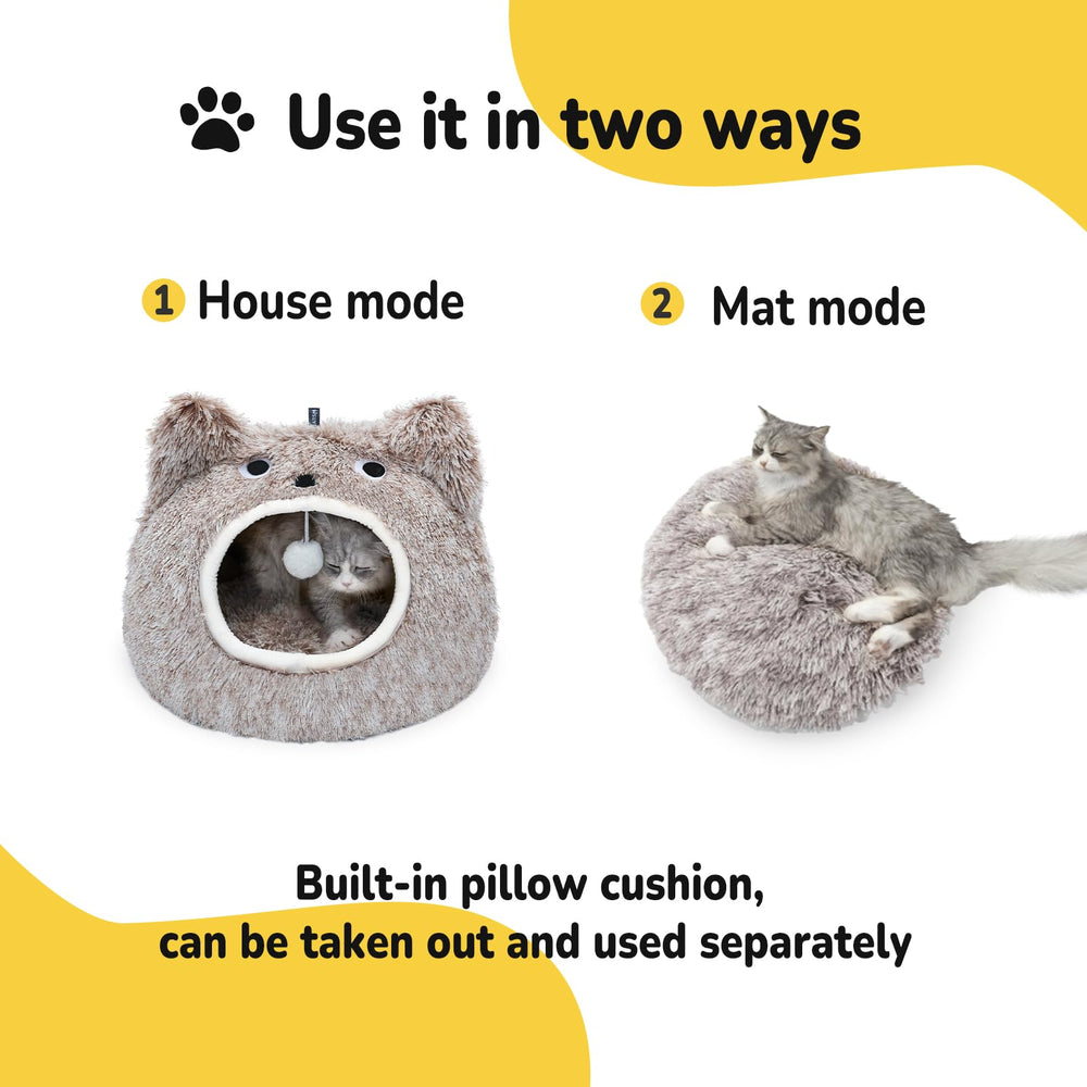 CATISM Cama de gato base antideslizante de tela Oxford.