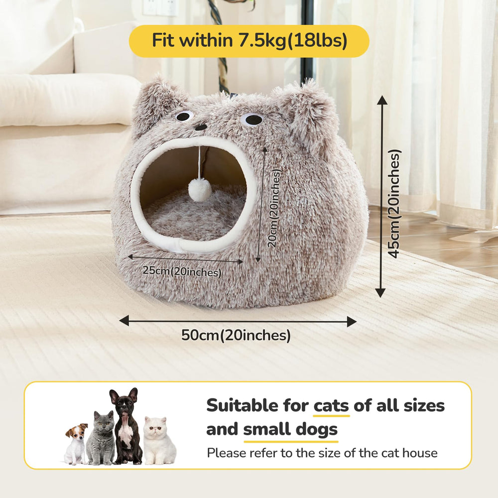 CATISM Cama de gato con cojín reversible para uso durante todo el año.