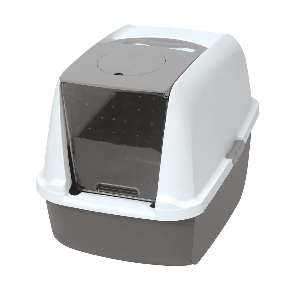 Catit Airsift: bandeja de gran tamaño con tapa para comodidad y limpieza.