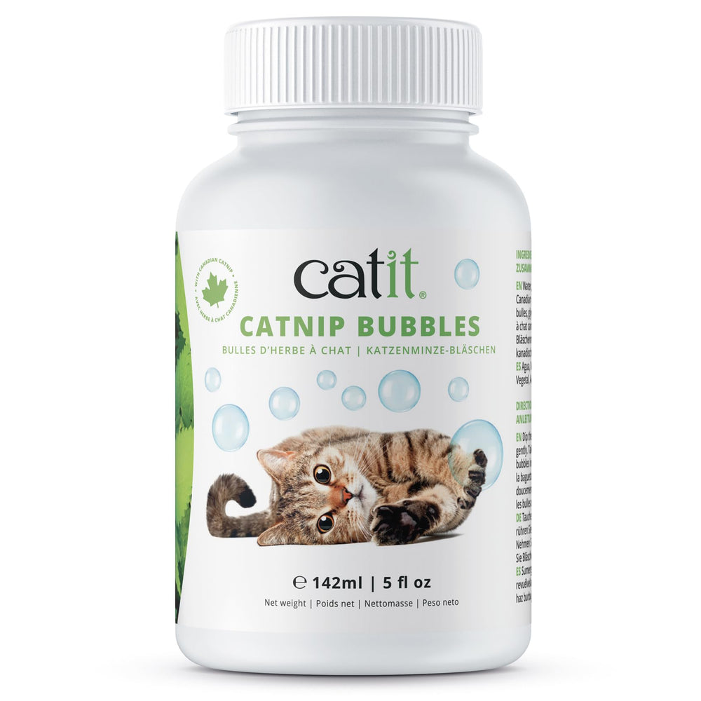 Catit Burbujas de hierba gatera para gatos en interiores estimulan el juego