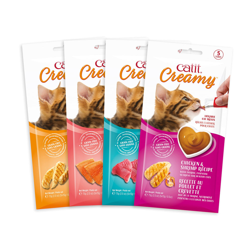 Catit Creamy atún de pesca responsable para snack sabroso.