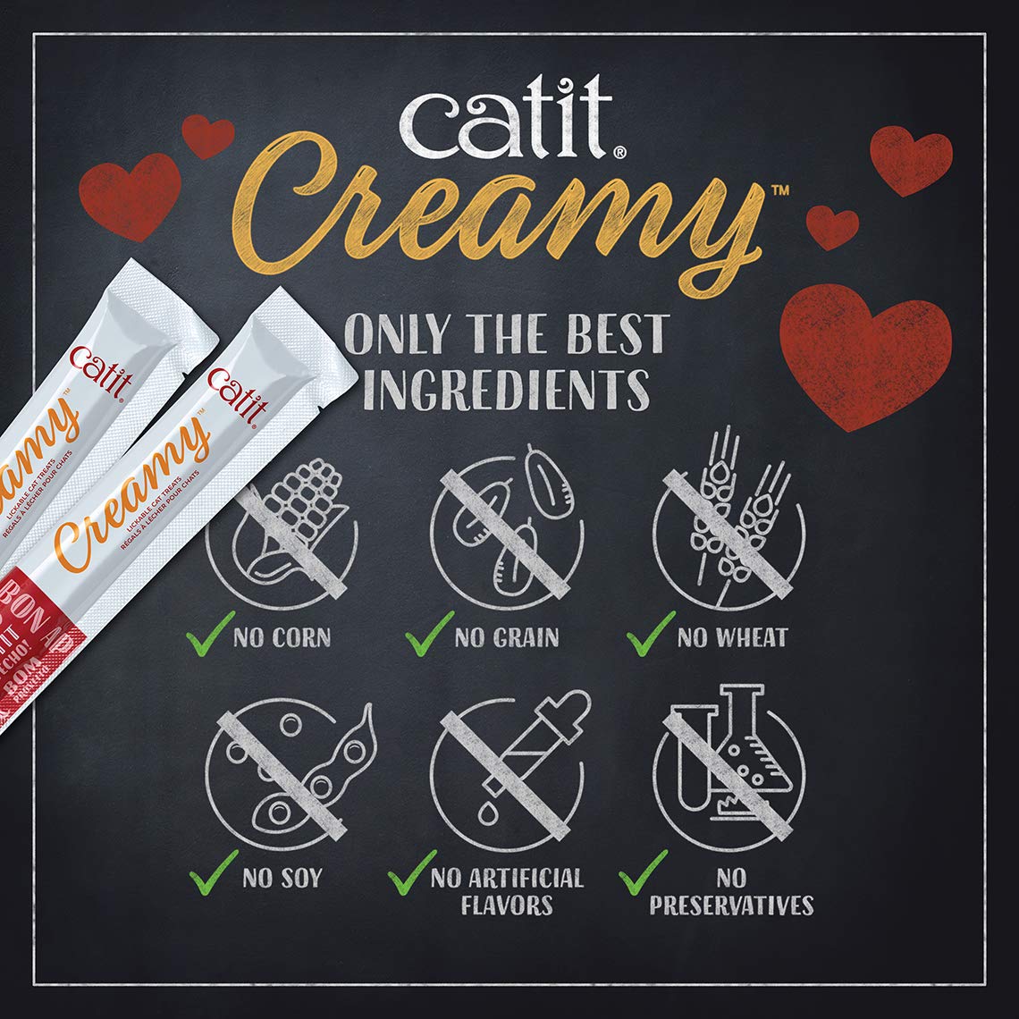 Gato disfruta Catit Cremoso, experiencia cremosa para mimos diarios