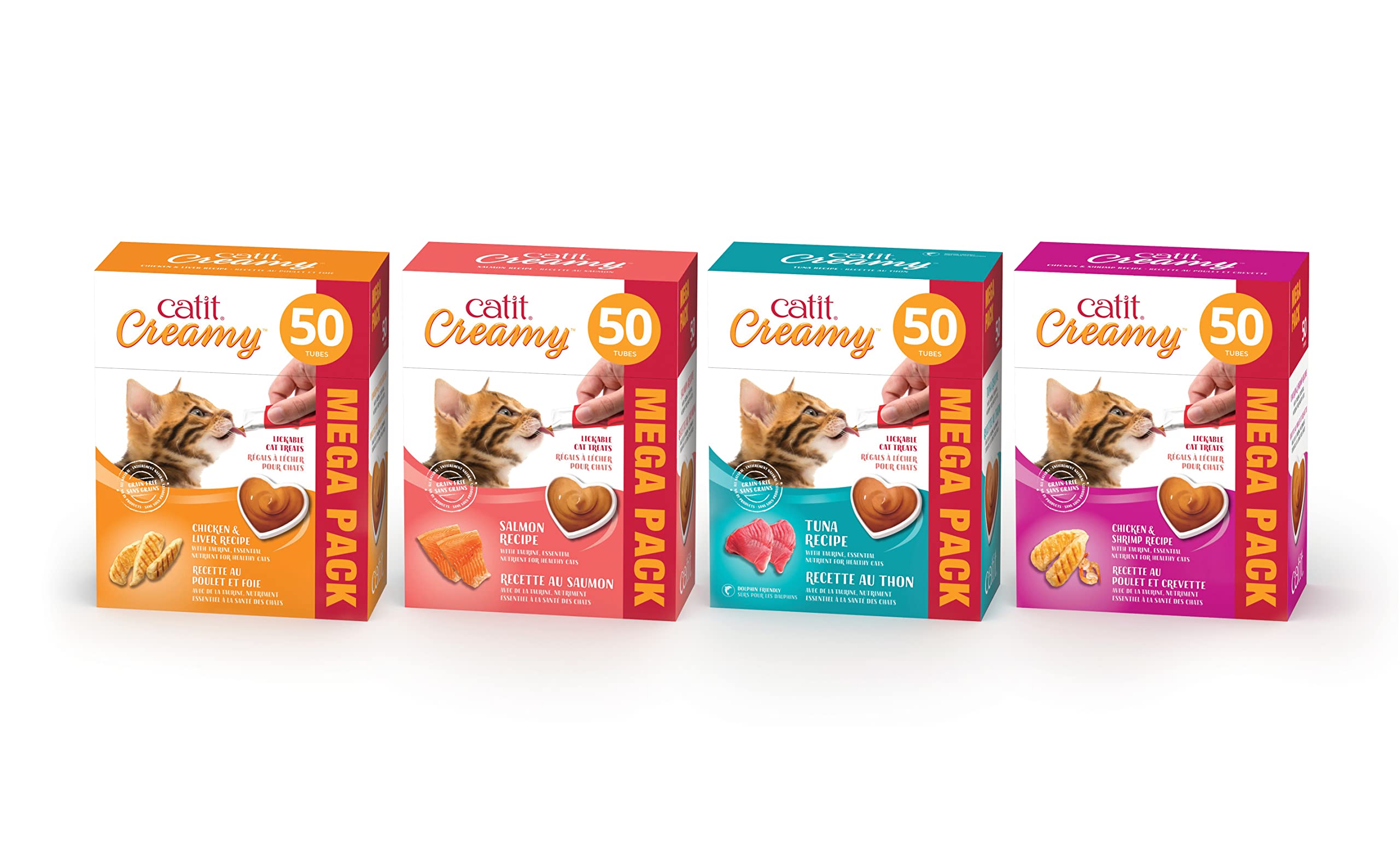 Etiqueta con ingredientes naturales Catit Cremoso, nutrientes para el día
