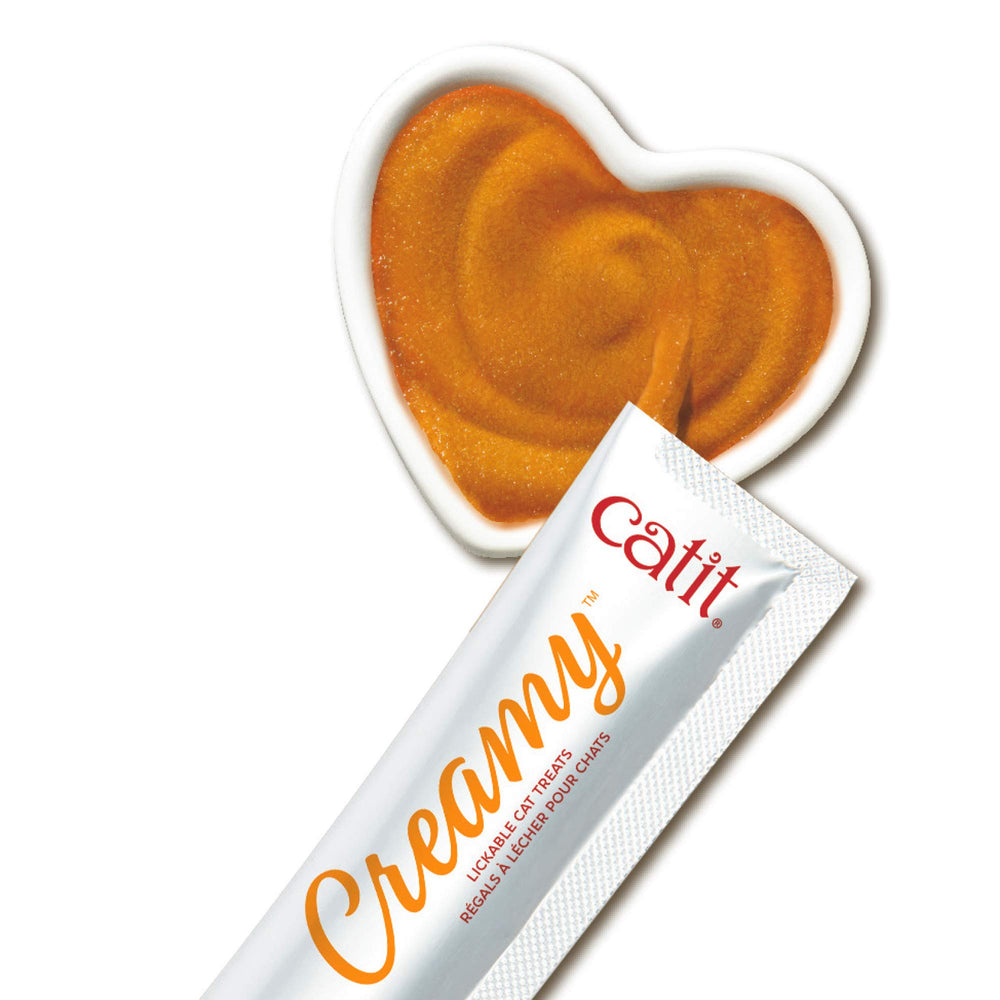 Catit Creamy salmón premio: premio lickable para momentos de vínculo
