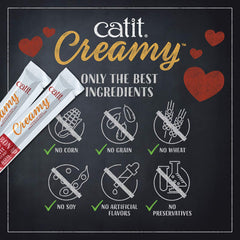 Catit Creamy servido en plato como recompensa sabrosa.