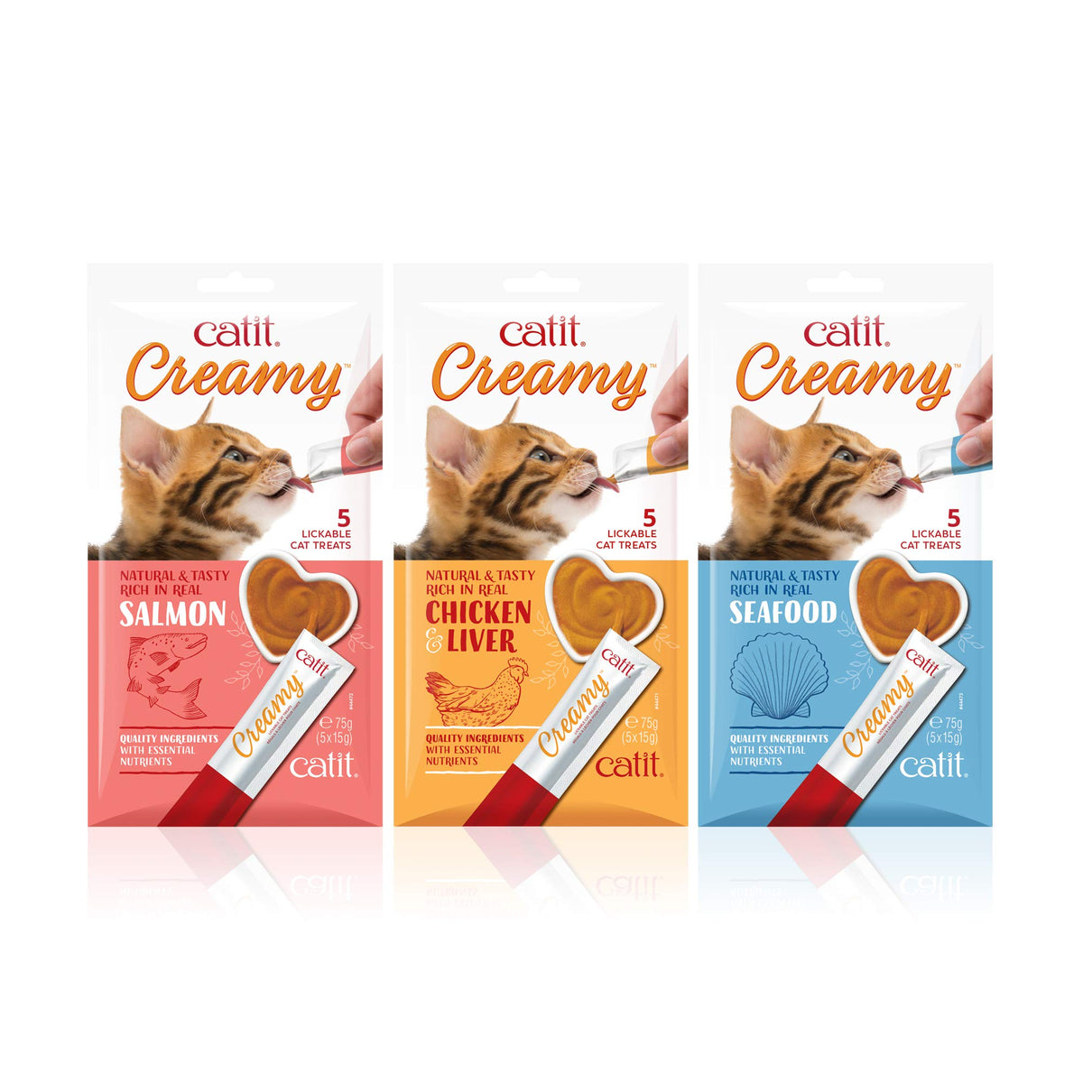 Catit Creamy tubo pollo higado: premio sabroso y nutritivo para gatos.