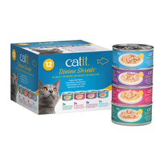 Catit Divine Shreds con gelatina: trozos tiernos de atún para mayor humedad.