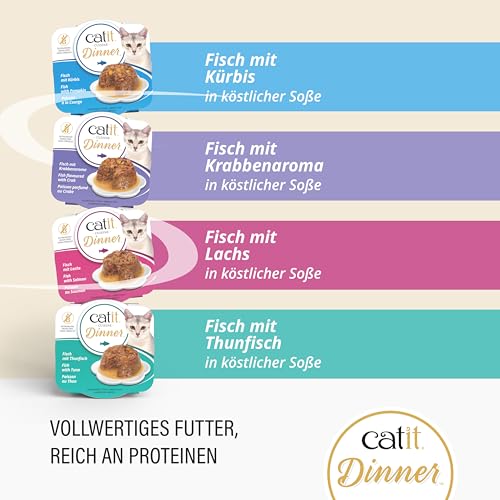 Catit Cena de Pescado: alto contenido de proteína y sin cereales.