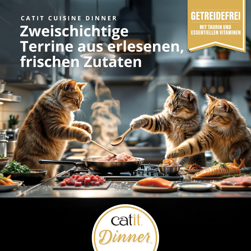Catit Fish Dinner complemento ideal para la comida seca diaria.