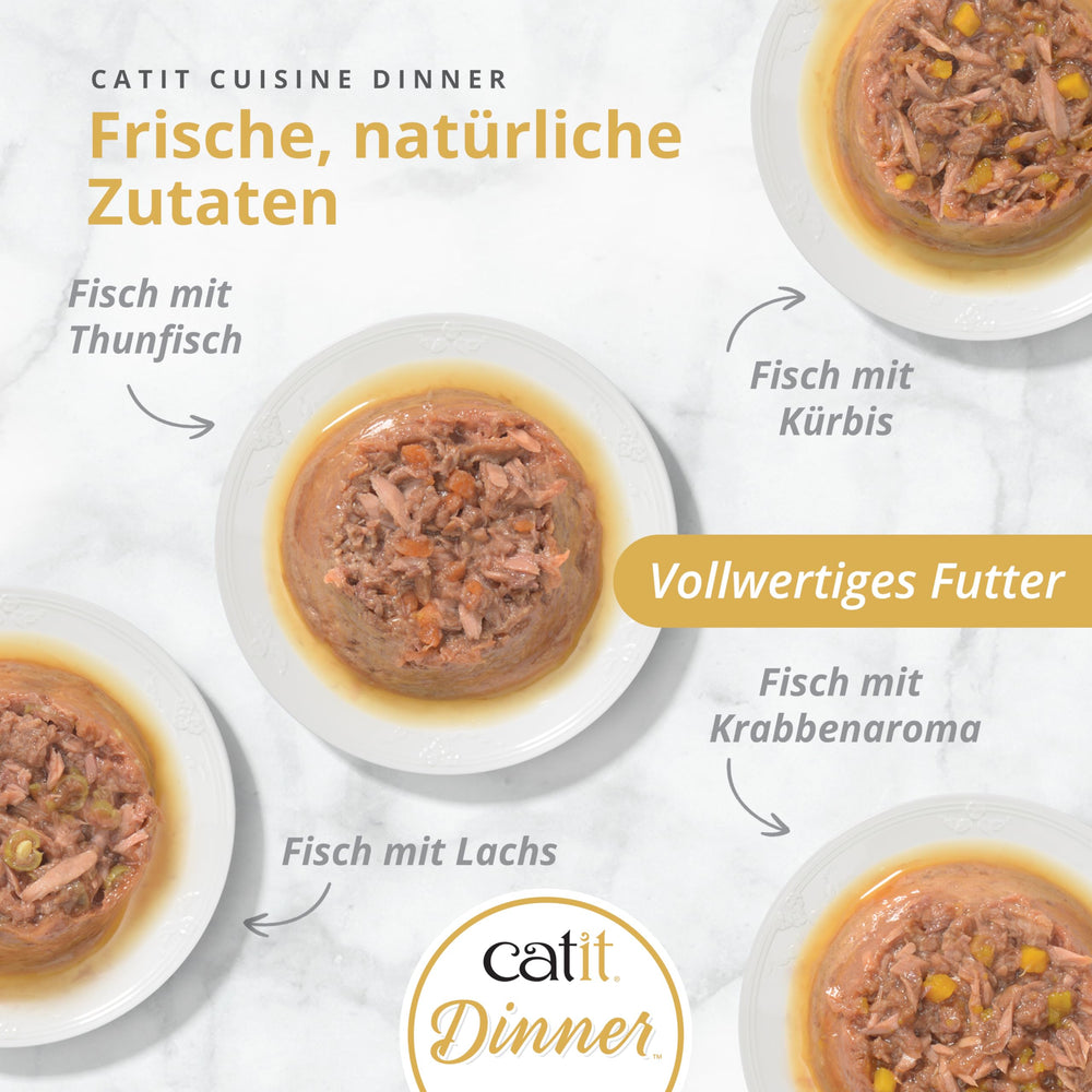 Catit Fish Dinner: apto para gatos de todas las edades.