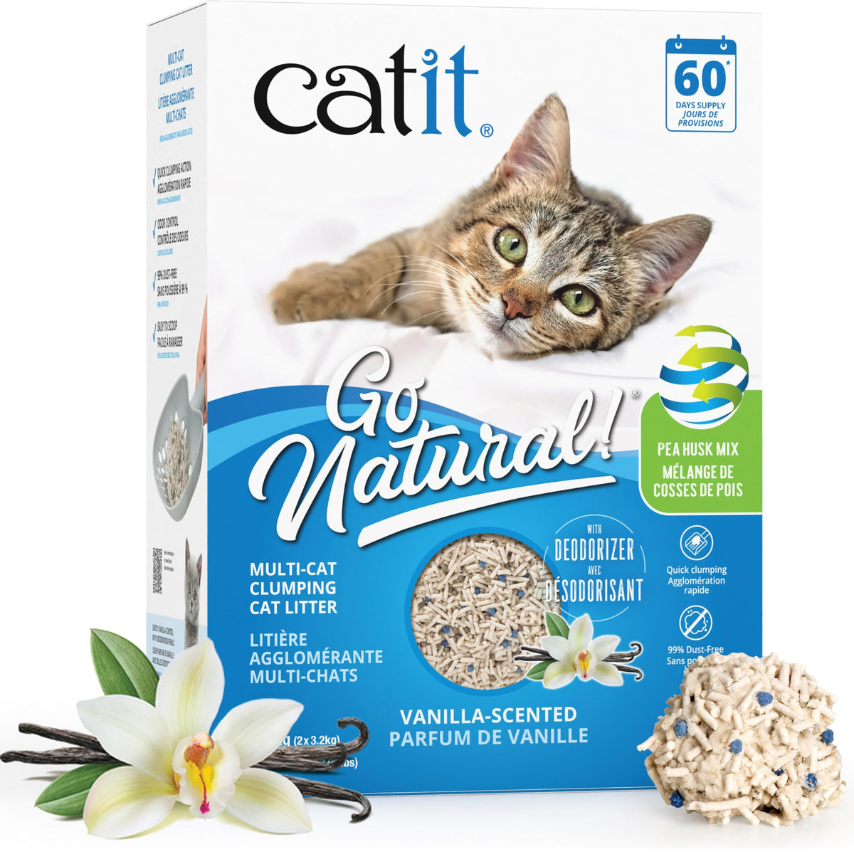 Catit Go Natural: empaque de arena a base de plantas para una opción sostenible.