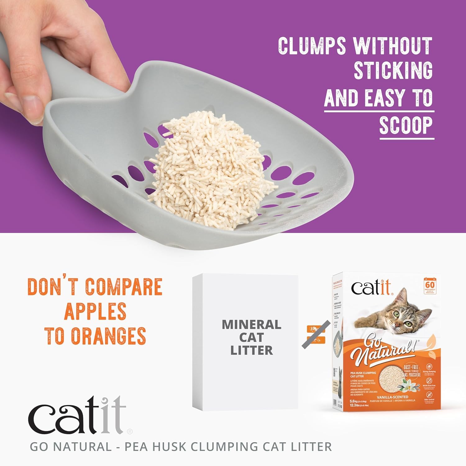 Catit Go Natural, control de olor eficaz gracias a su fórmula absorbente.
