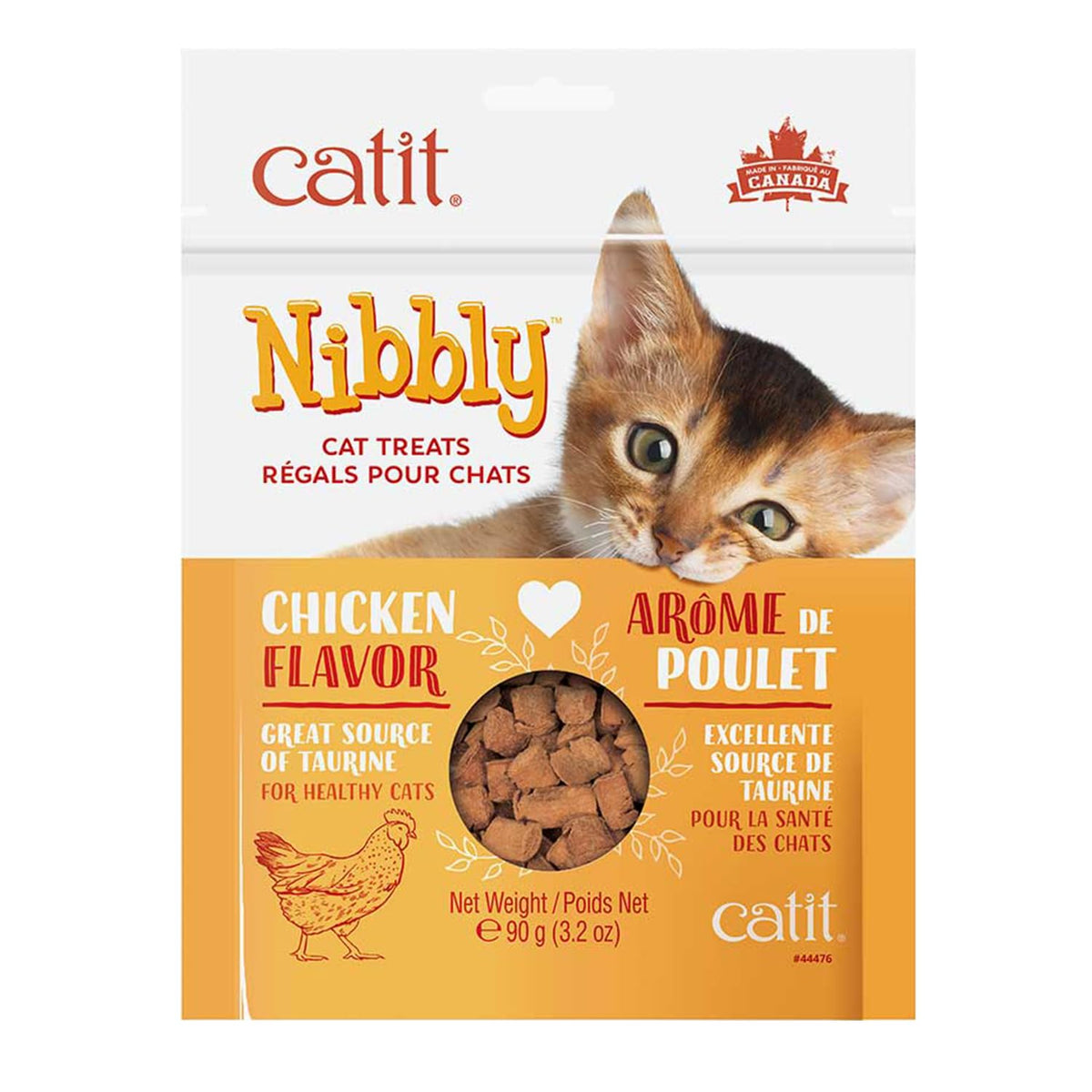 Catit Nibbly Crispy Premios de Pollo, snack crujiente para premiar a tu gato