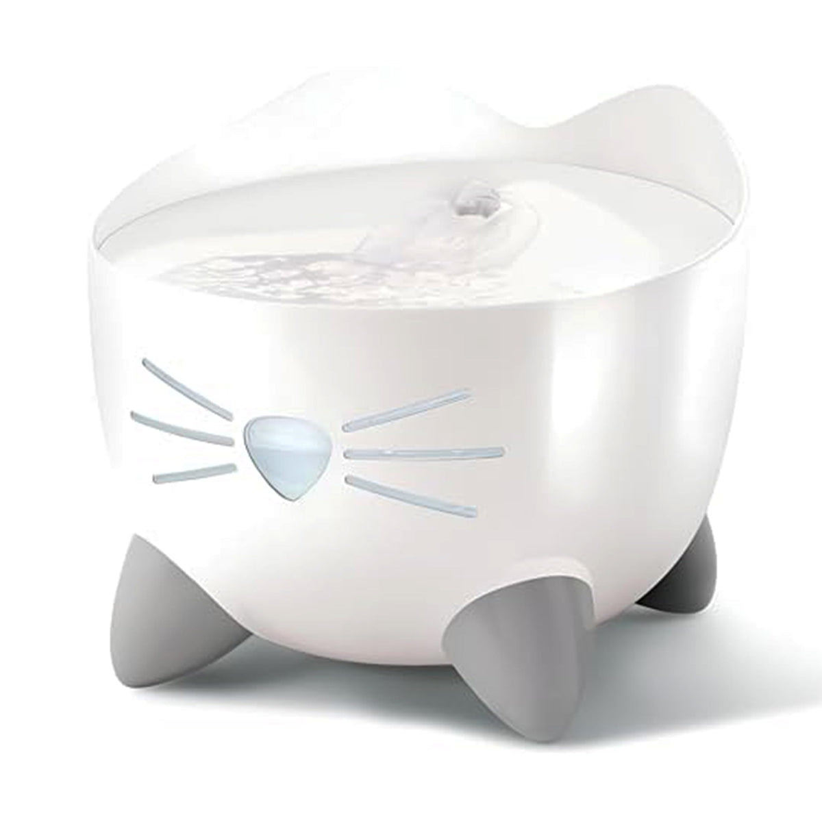 Catit PIXI bebedero con triple filtro para agua limpia y fresca.