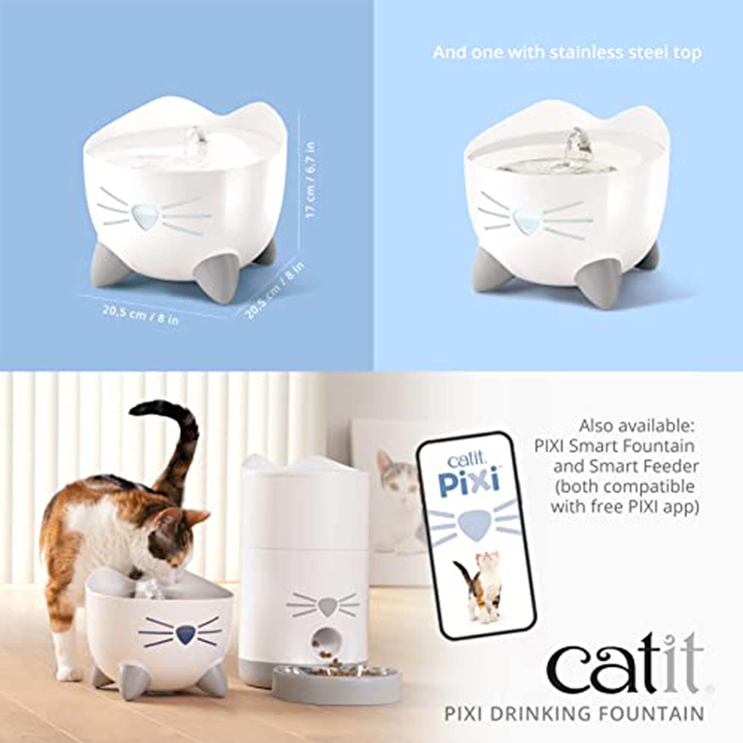 Catit PIXI diseño de gatito adorable añade estilo y funcionalidad.