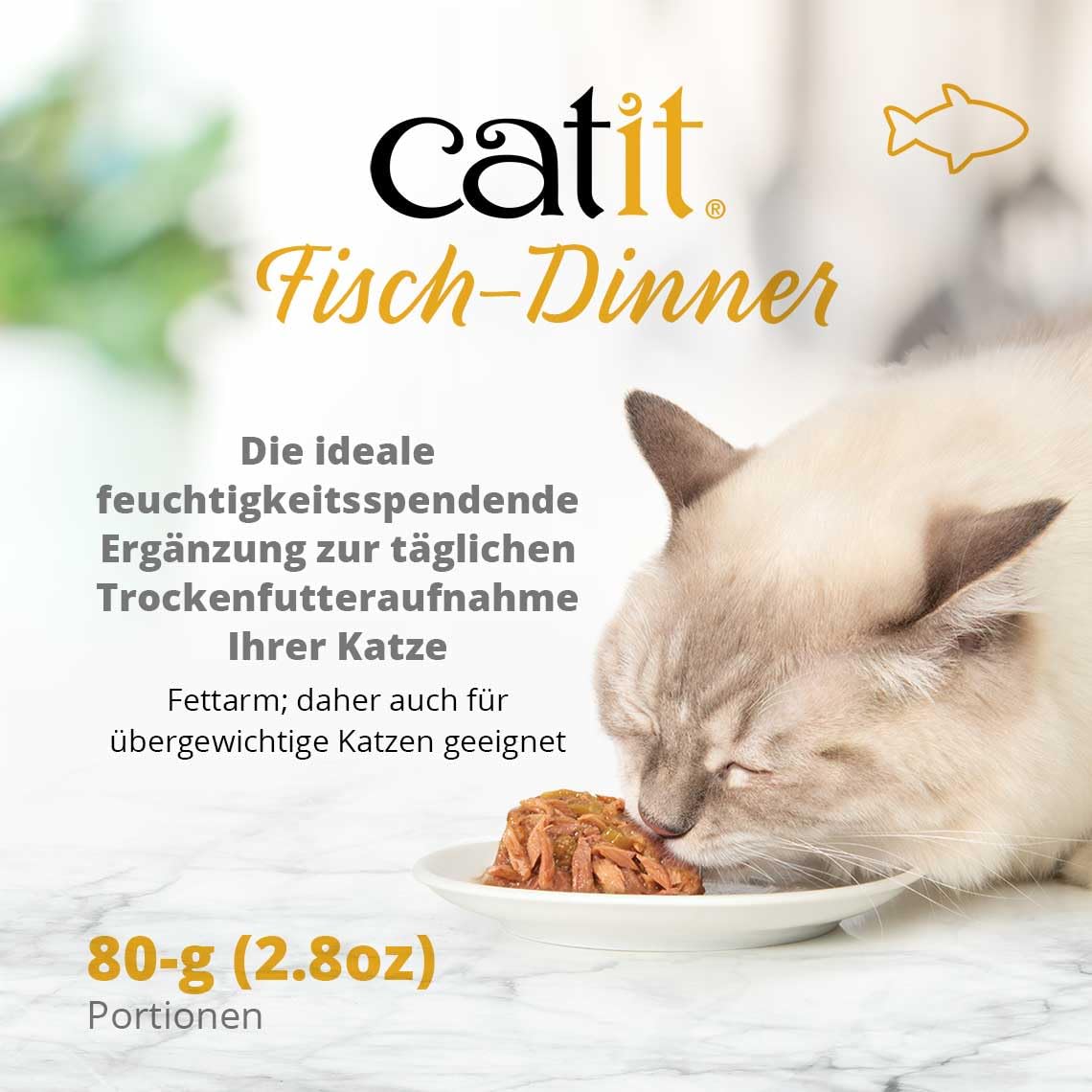 Catit opción suave y sabrosa para gatos de todas las edades.