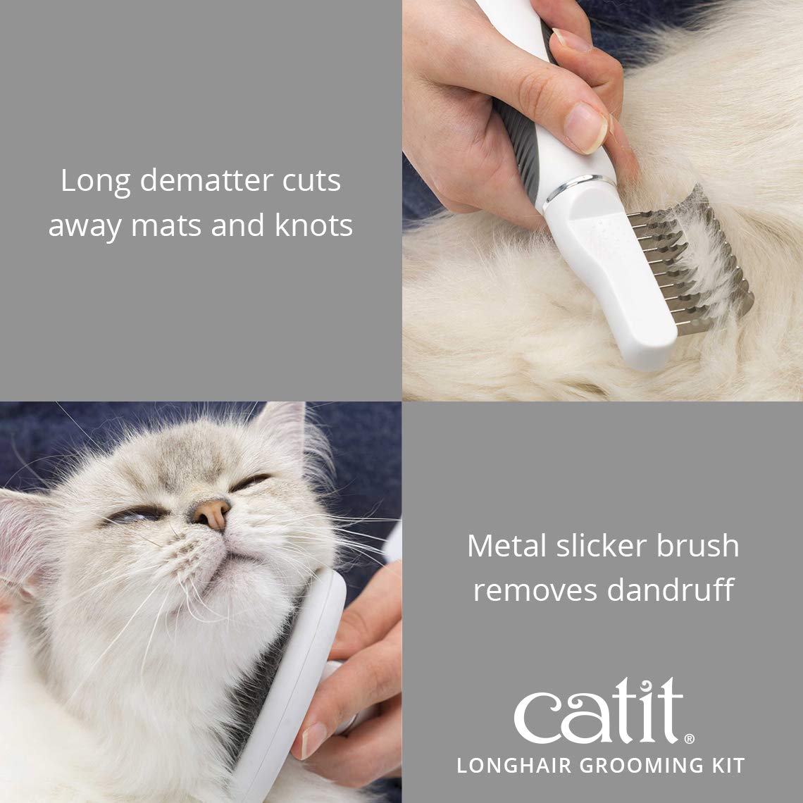 Catit Senses 2.0 Long Hair: envase vertical para guardar herramientas y evitar daños