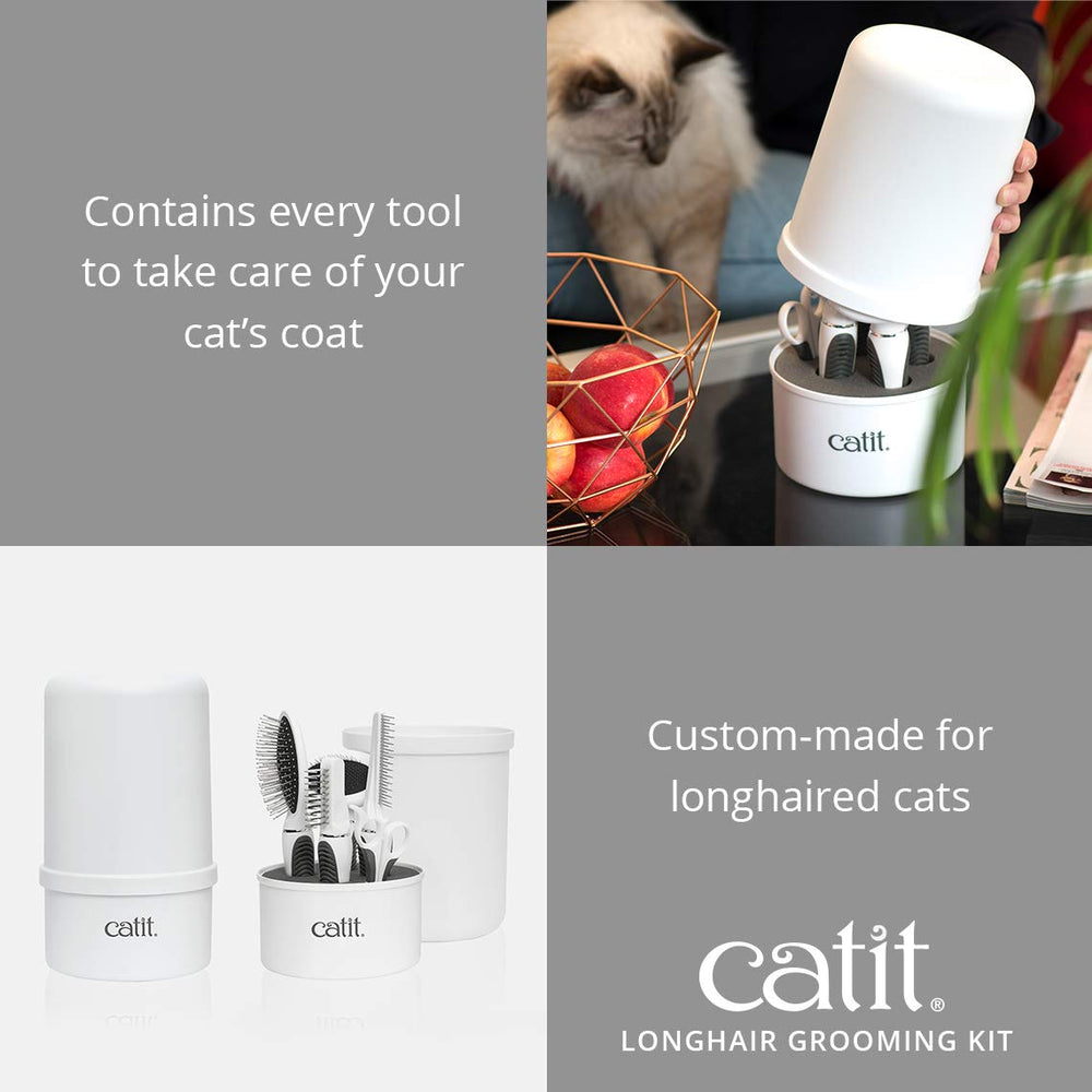 Catit Senses 2.0 Long Hair: peine con rodillos para un peinado suave y uniforme