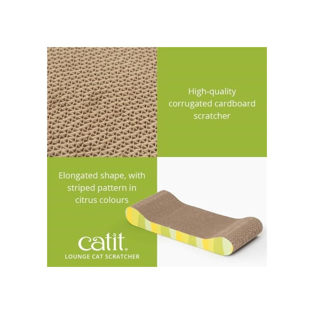 Superficie acanalada del rascador Catit para desgaste de uñas y ejercicio.