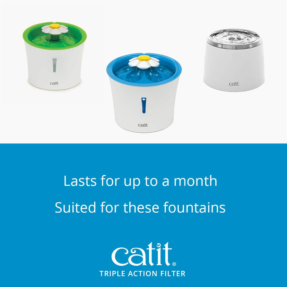 Filtro compatible con Catit Senses 2.0 para uso diario en la fuente