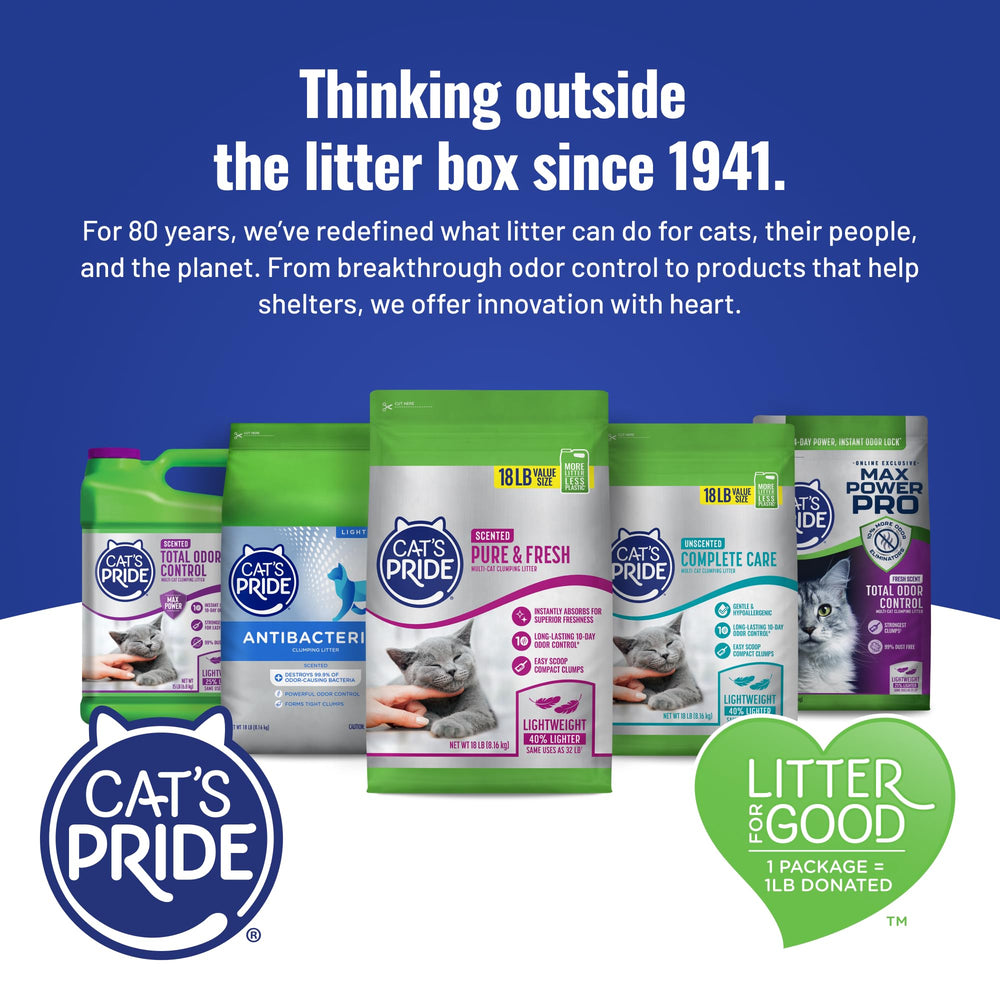 Cat's Pride Litter for Good donation program image illustrates support for animal welfare.