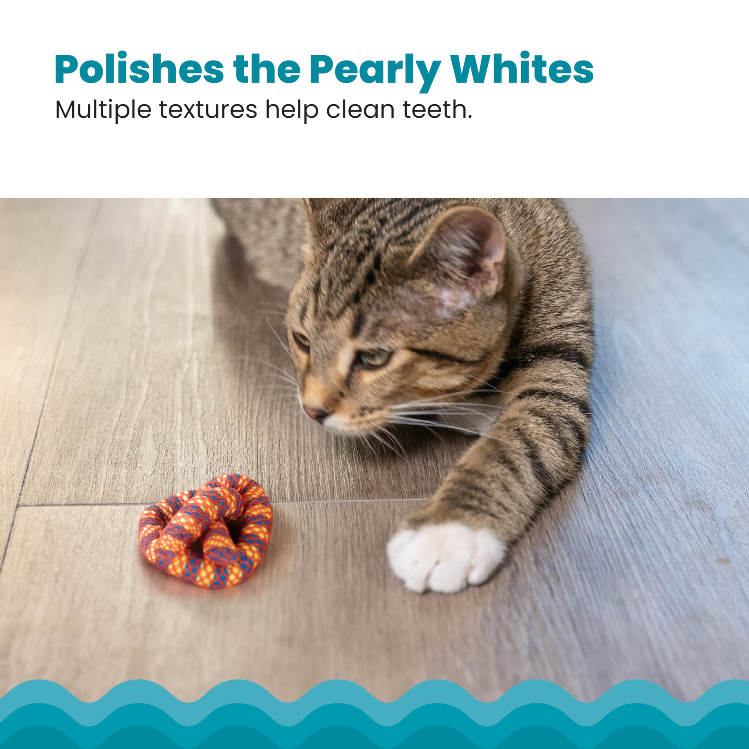 Catstages Plaque Away Pretzel, activa instintos de caza para juego dinámico.