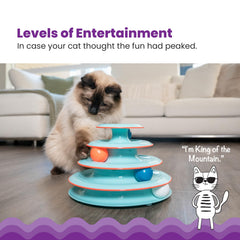 Catstages Chase Meowtain, bola giratoria en nivel 1, fomenta juego activo.