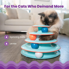 Catstages Chase Meowtain, bola giratoria en nivel 2, mejora coordinación.