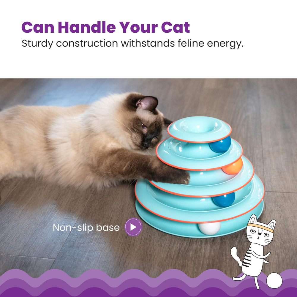 Catstages Chase Meowtain, bola giratoria en nivel 3, entretenimiento sostenido.