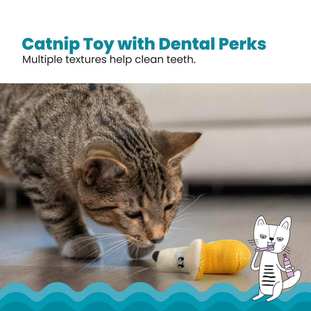 Catstages Dental Banana Mordedor: ideal para masticar y entretener al gato.
