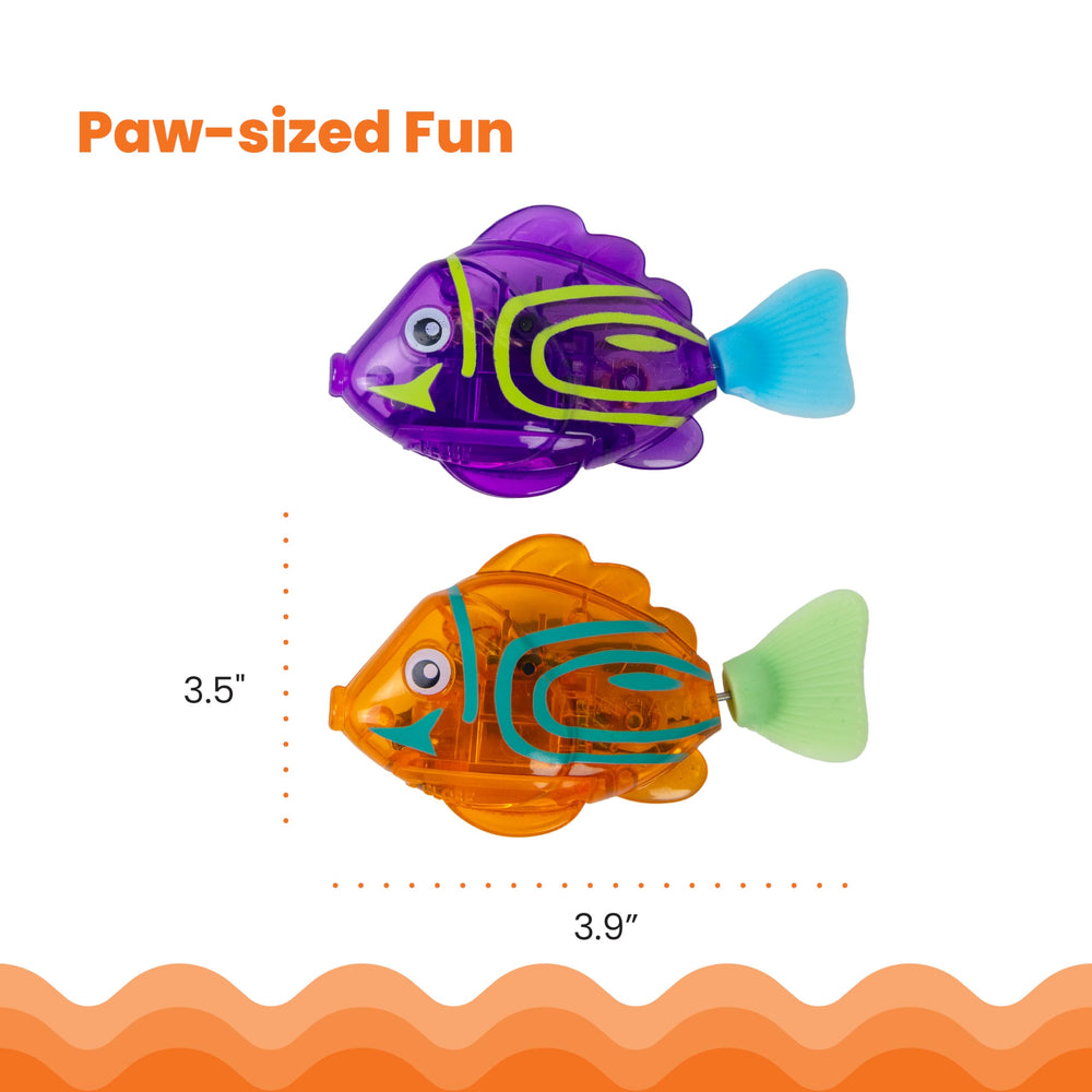 Catstages Meow-smerizing Fish caza-natural en interiores mantiene activo al felino