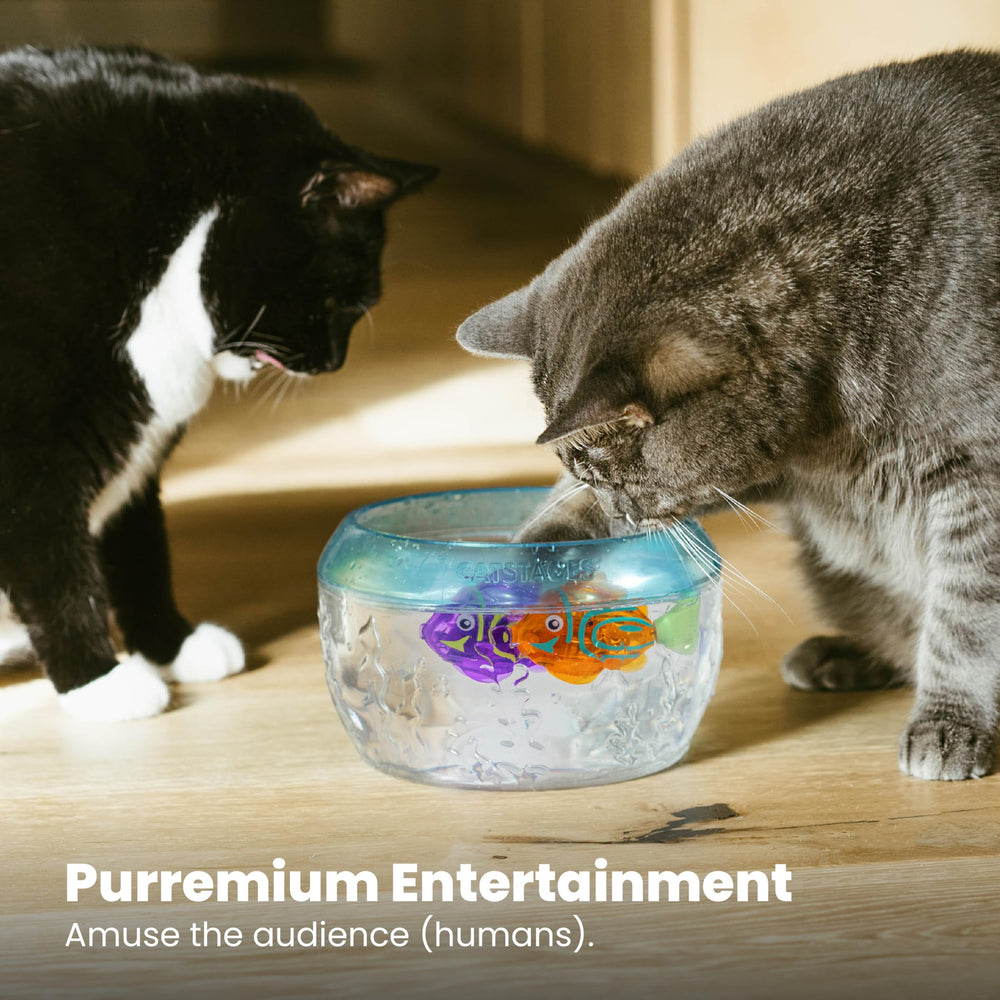 Catstages Meow-smerizing Fish juego-interactivo ideal para gatos adultos y gatitos