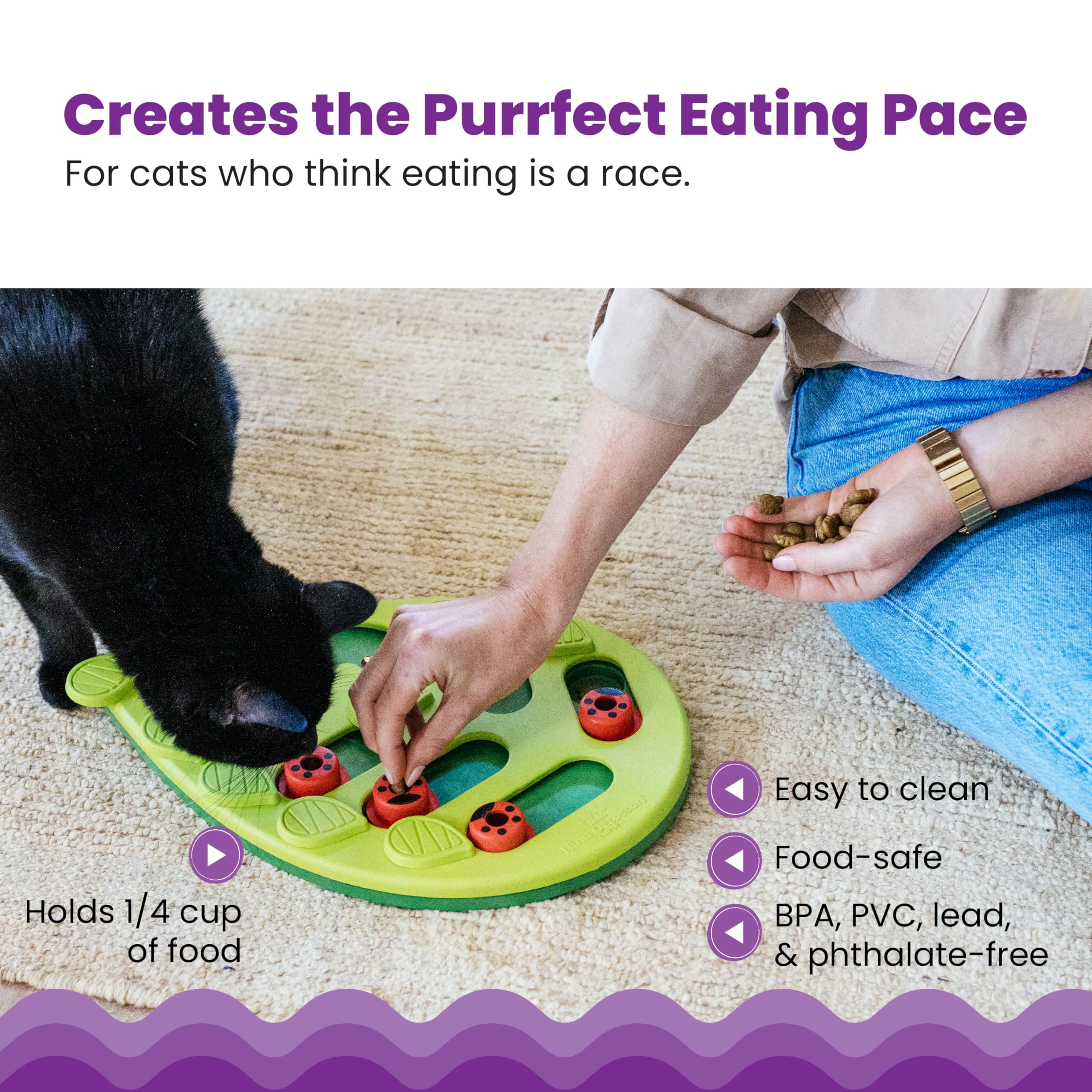 Catstages Nina Ottosson Buggin' Out, entretenimiento para gatos de interior, reduce el aburrimiento