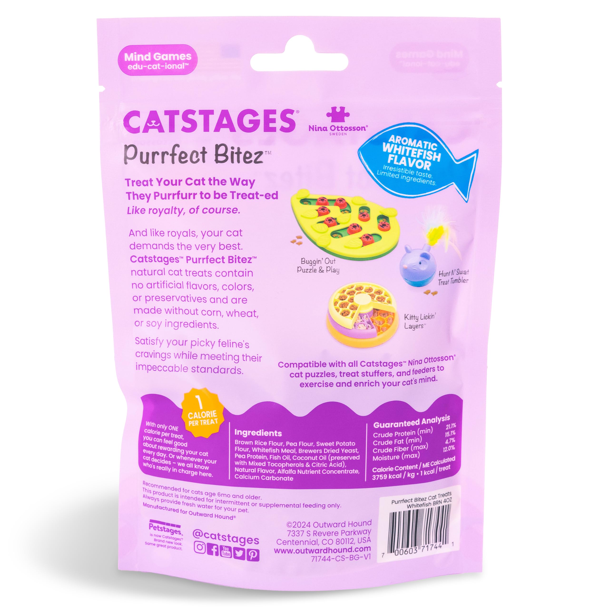 Catstages Purrfect Bitez: compatible con juguetes para premios y enriquecimiento