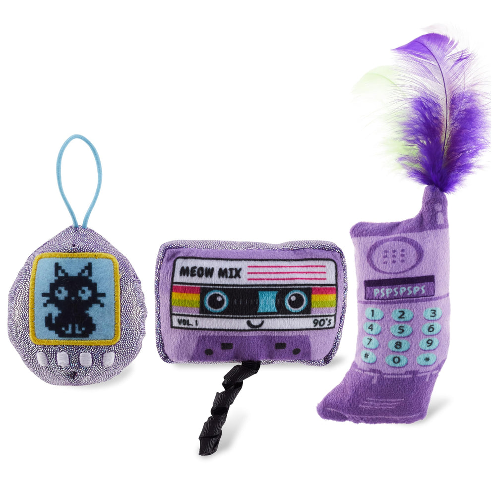 Catstages So Meowsome teléfono plegable 90s, ideal para juego interactivo y atracción del gato.