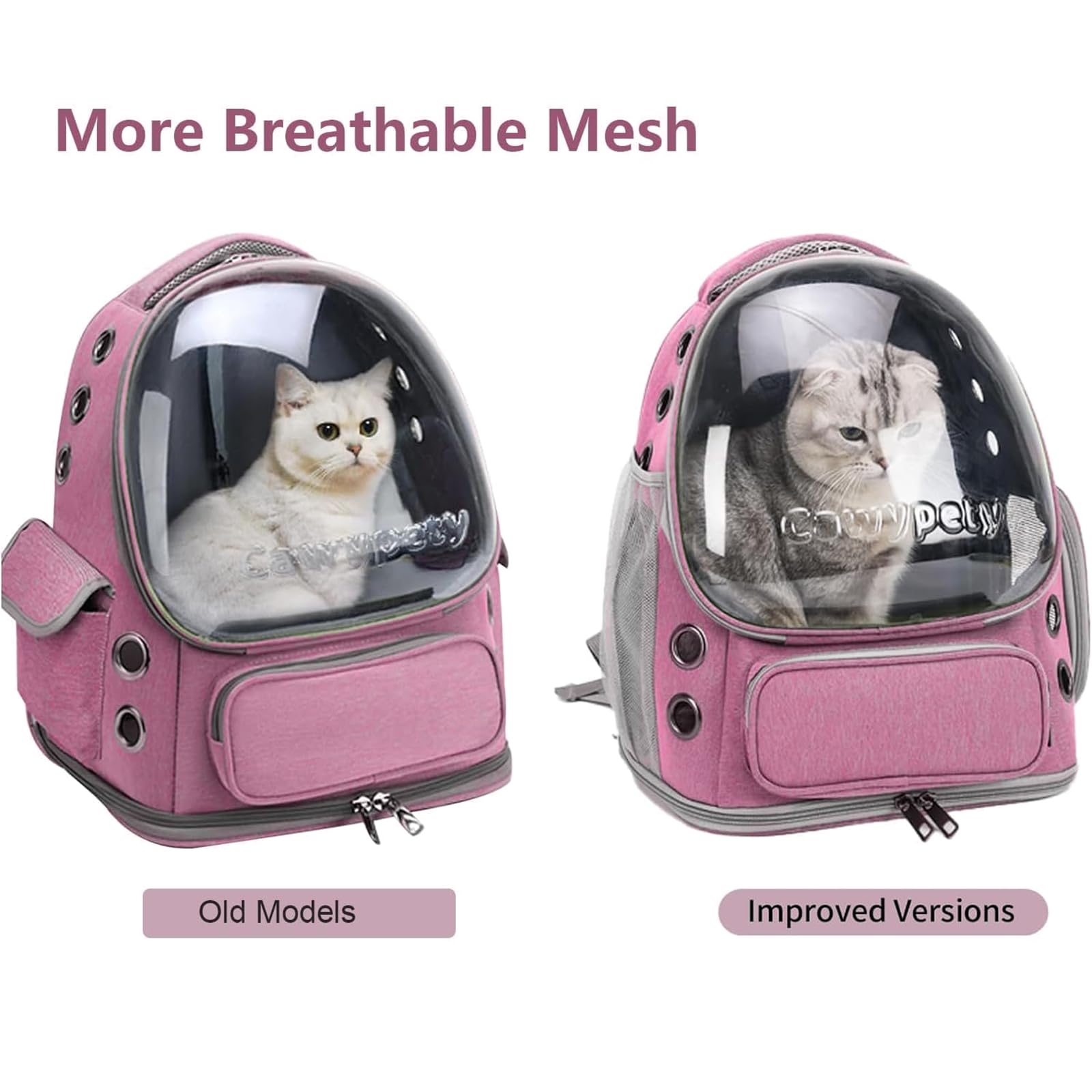 Diseño cuadrado amplio para gatos de hasta 5,5 kg.