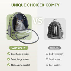 Cawypety Mochila portadora con diseño cuadrado y espacio amplio para moverse.